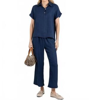 NEW NALLY & MILLIE ariel pull-on pants in blue night